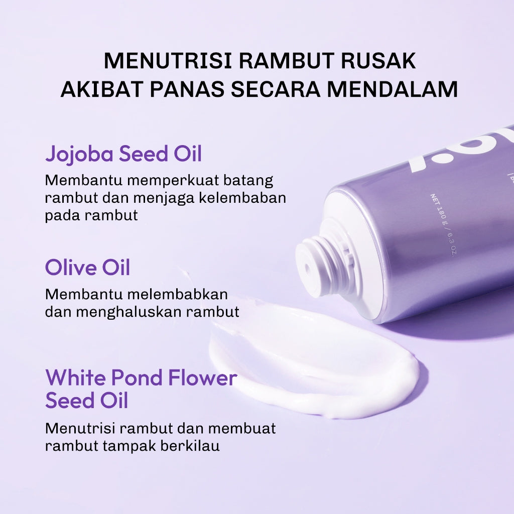 Lavojoy So So So Smooth Hair Mask 180gr | Masker Rambut Lembut Anti Kusut Frizzy | Masker Rambut Berkilau | Masker Rambut Kering | Repair Hair Mask with Hyaluronic Acid + Triple Seed Oil + Australian Manuka Honey