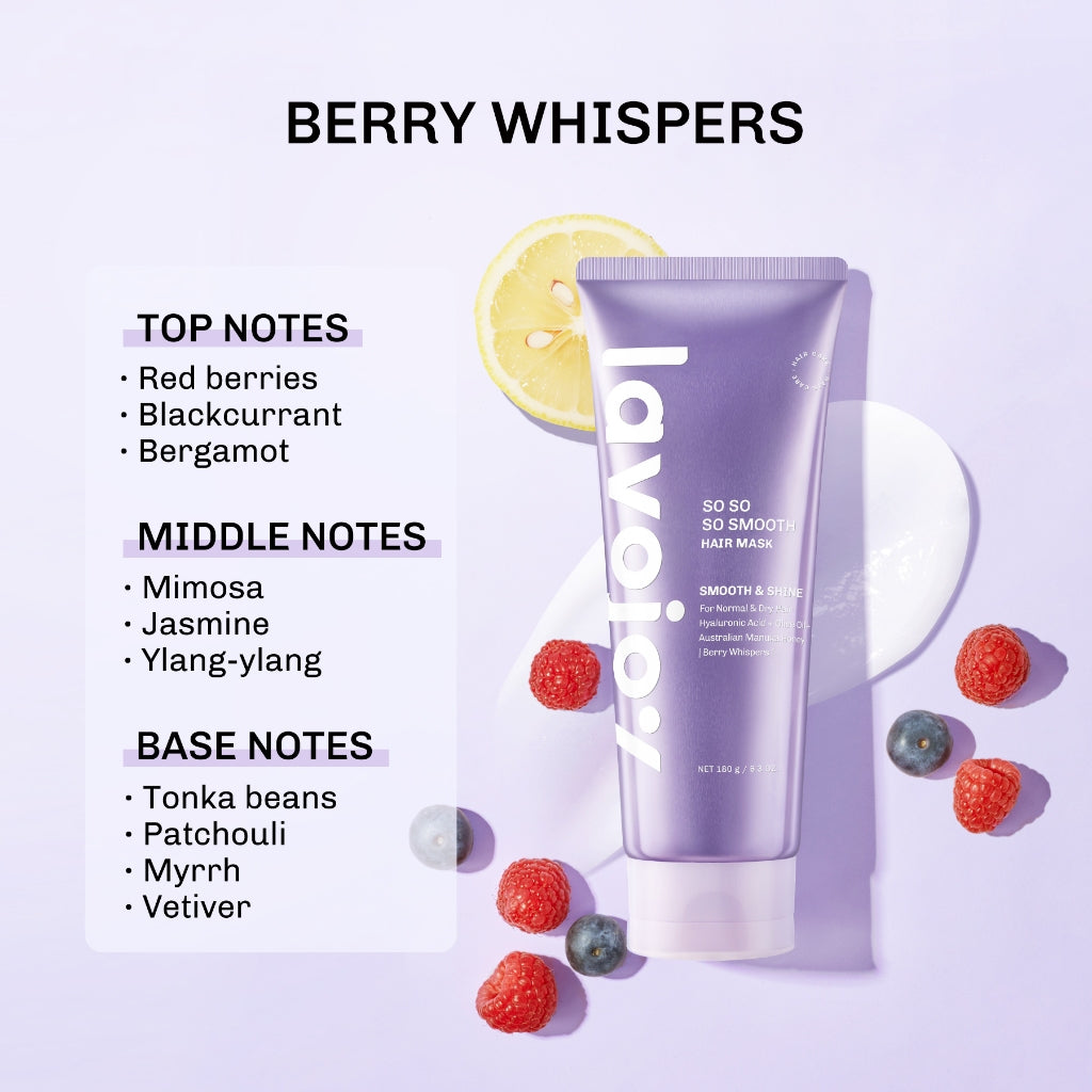Lavojoy So So So Smooth Hair Mask 180gr | Masker Rambut Lembut Anti Kusut Frizzy | Masker Rambut Berkilau | Masker Rambut Kering | Repair Hair Mask with Hyaluronic Acid + Triple Seed Oil + Australian Manuka Honey