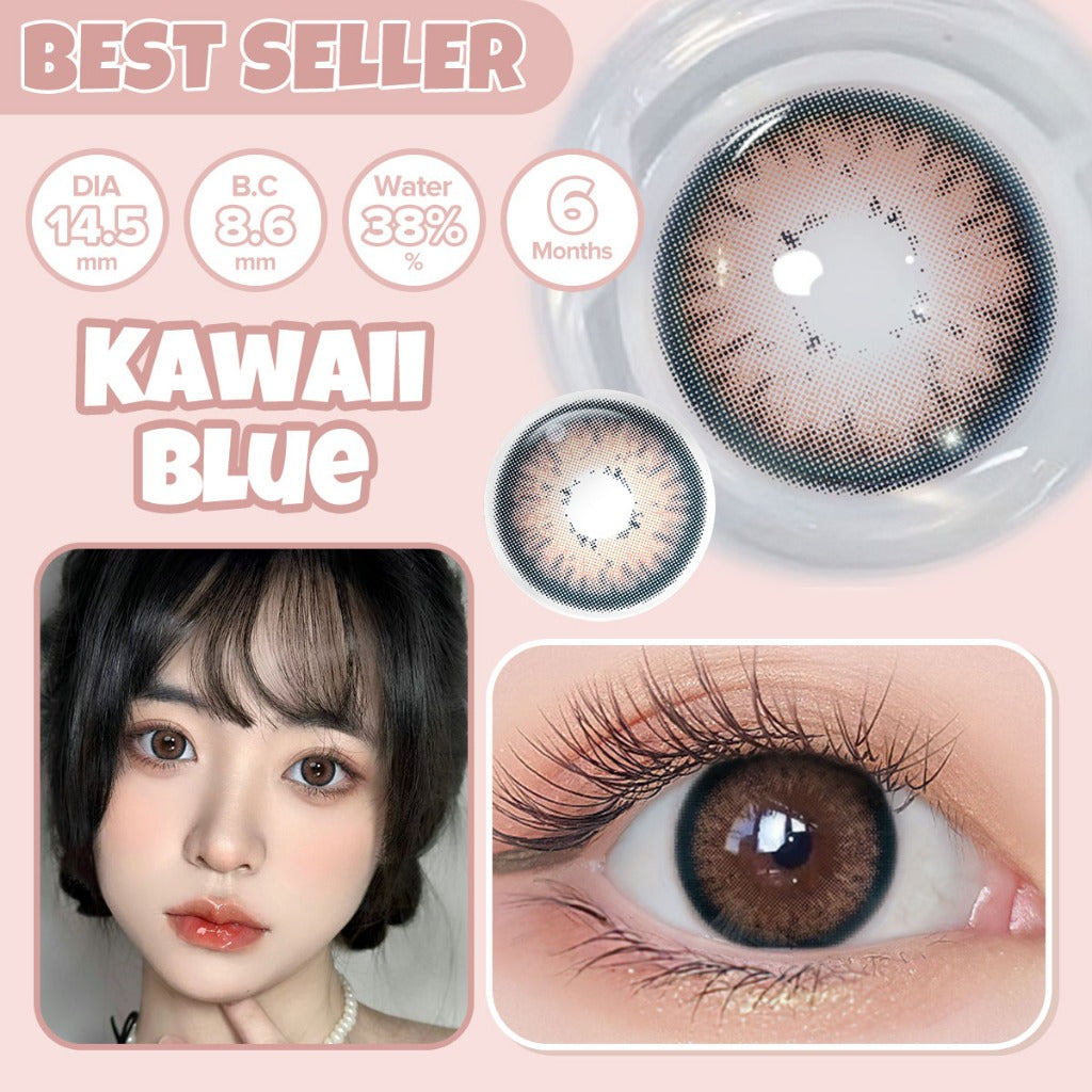 [0.00~-8.00] Magister Softlens Paket kombinasi Minus14.00mm-14.5mm Sepasang Softlens Free case