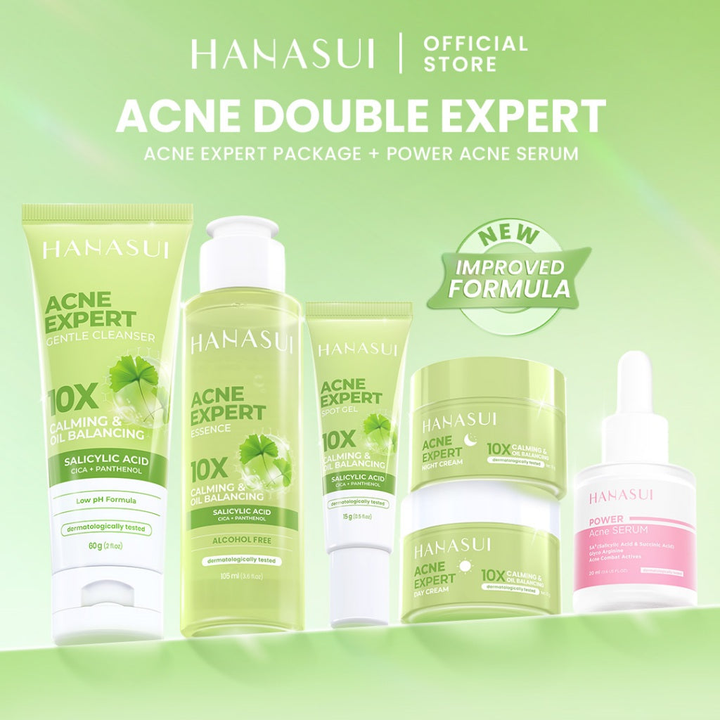Hanasui Acne Expert Series - Mengurangi Jerawat Menenangkan & Kurangi Minyak berlebih, Salicylic Acid Centella Panthenol