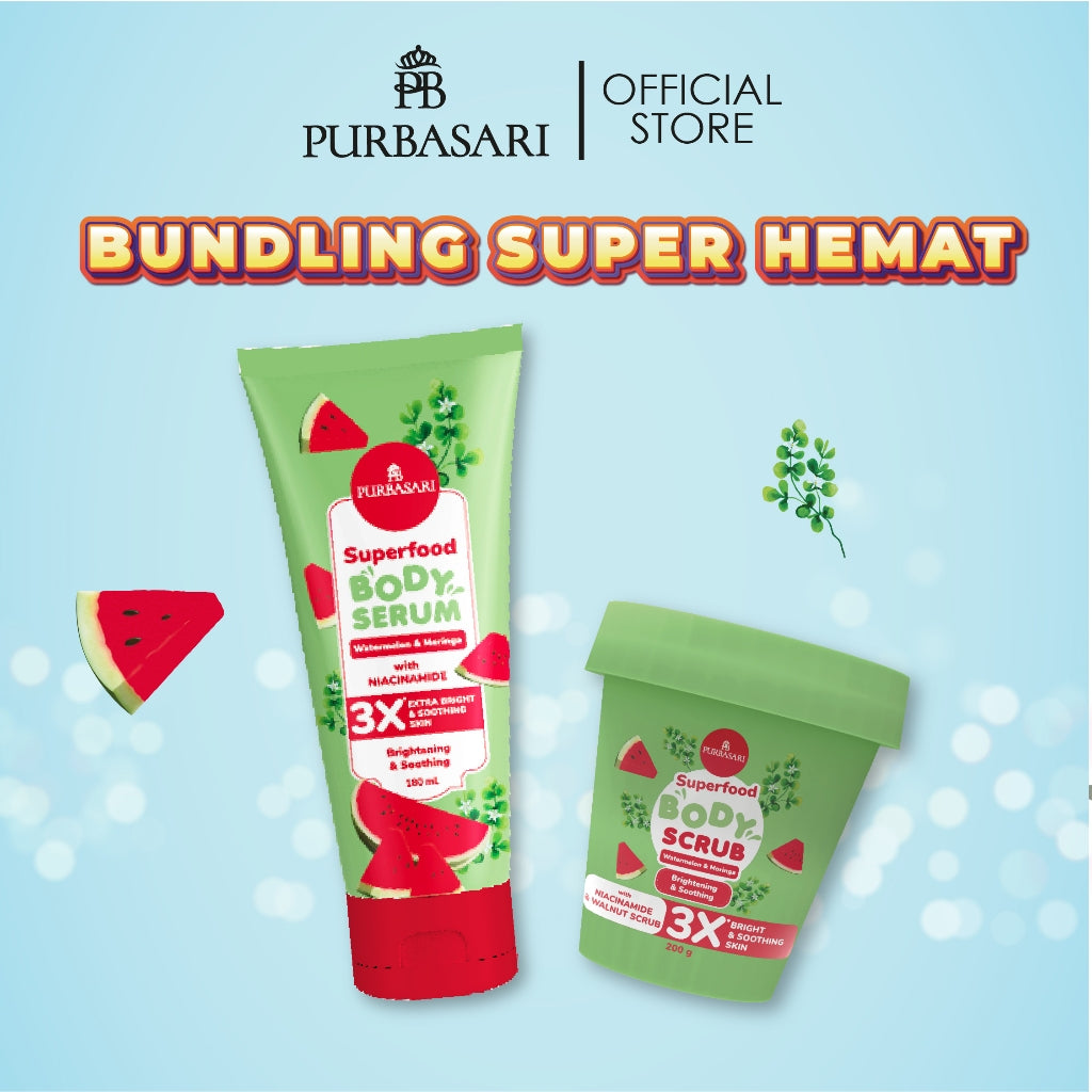 [ISI 2] Purbasari Superfood Body Serum + Body Scrub