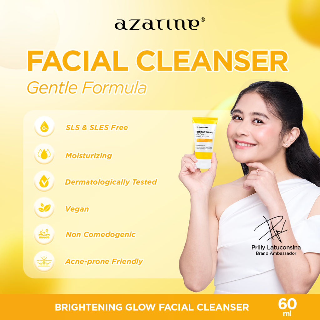 [SPECIAL AFFILIATE] Azarine Brightening Glow Facial Cleanser with Symradiance® 399 Gentle Facial Wash Sabun Cuci Muka Mencerahkan Untuk Kulit Kusam Dermatologically Tested 60 ml