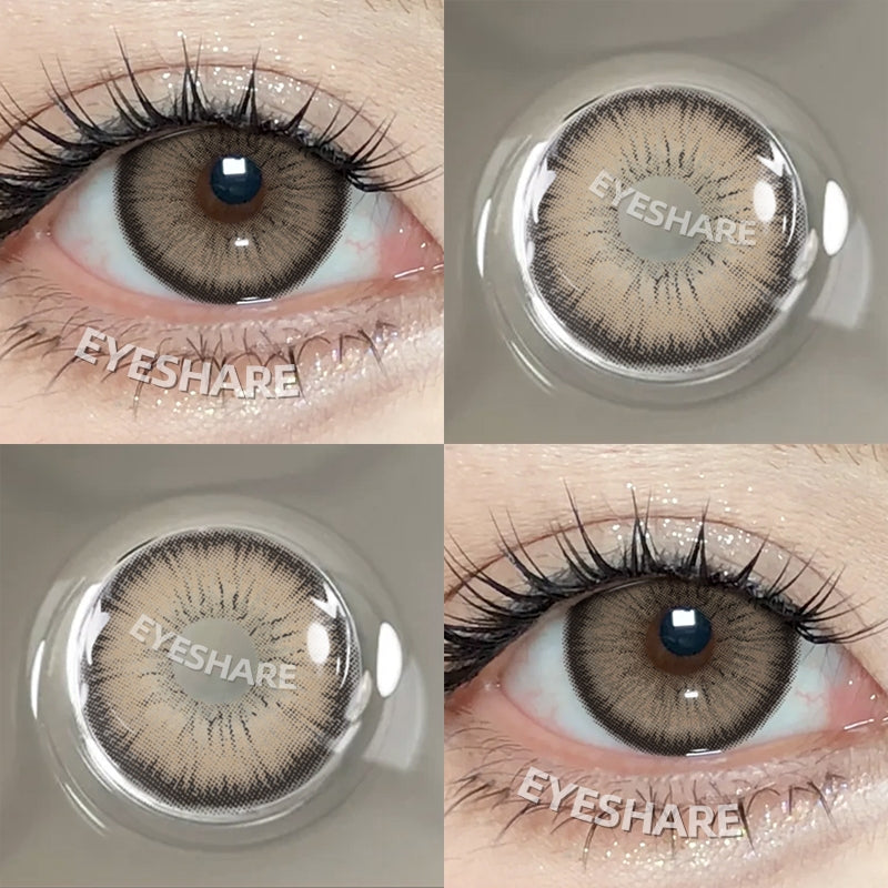 Eyeshare Softlens Wusu Black Brown Warna 14.2MM Lensa Kontak Natural Softlen