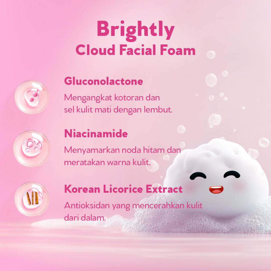 Scarlett Whitening Brightly Cloud Facial Foam
