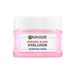 GARNIER Sakura Glow Ceramide Skin Barrier Sleeping Mask Night Cream Krim Malam Mencerahkan 50 ml Moisturizer Tone Up Glowing Skincare - pelembab wajah pemutih wajah