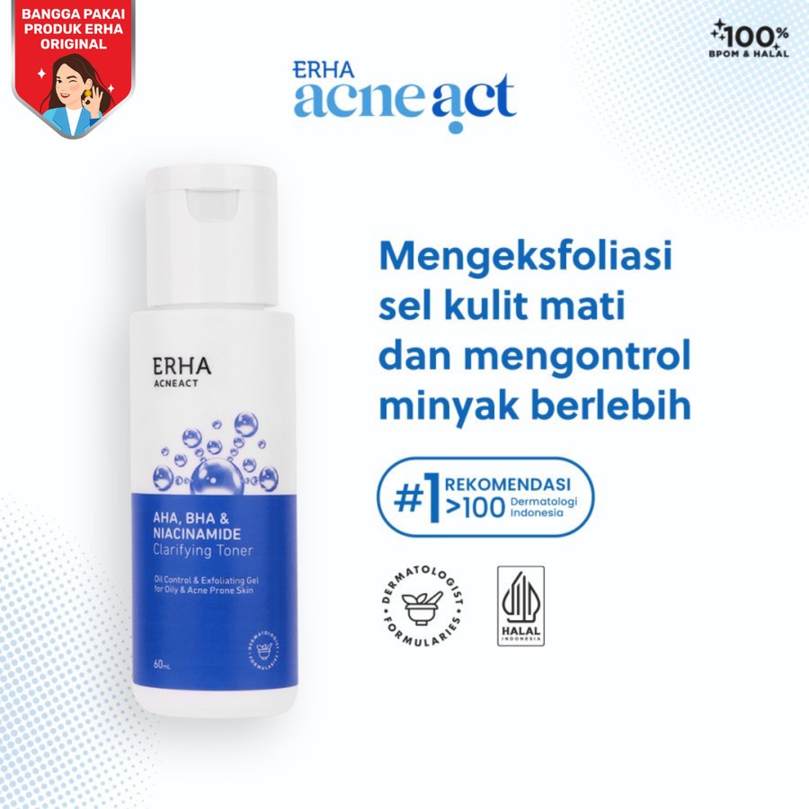 ERHA Bundle Acneact Acne Treatment Series - Paket Perawatan Kulit Wajah Jerawat
