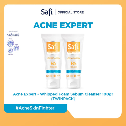 SAFI Acne Expert Whipped Foam Sebum Cleanser 100g - TWINPACK