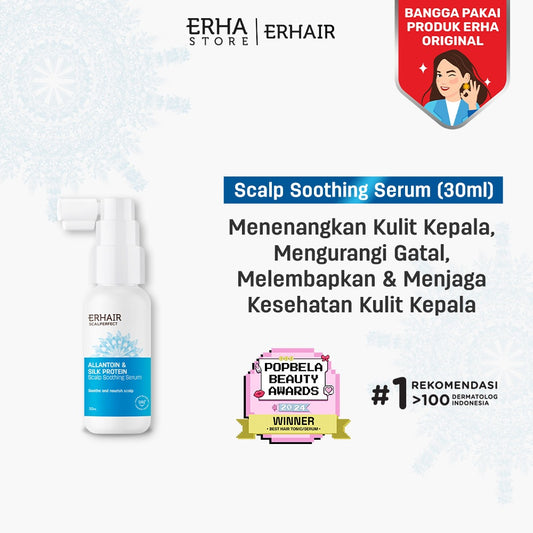 ERHAIR Scalperfect Allantoin & Silk Protein Scalp Soothing Serum 30ml - Perawatan Kulit Kepala Berketombe