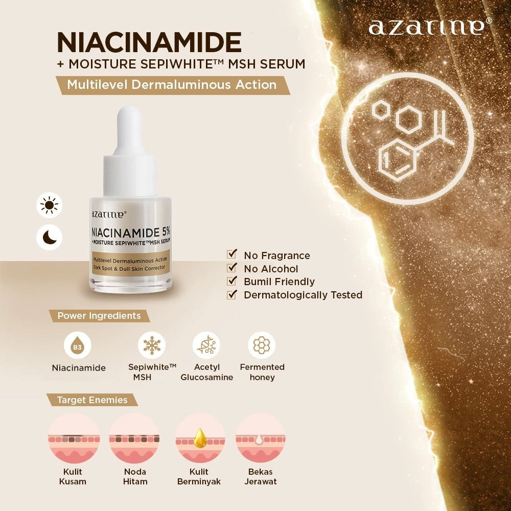 Azarine Niacinamide 5% + Moisture Sepiwhite Serum 20ml