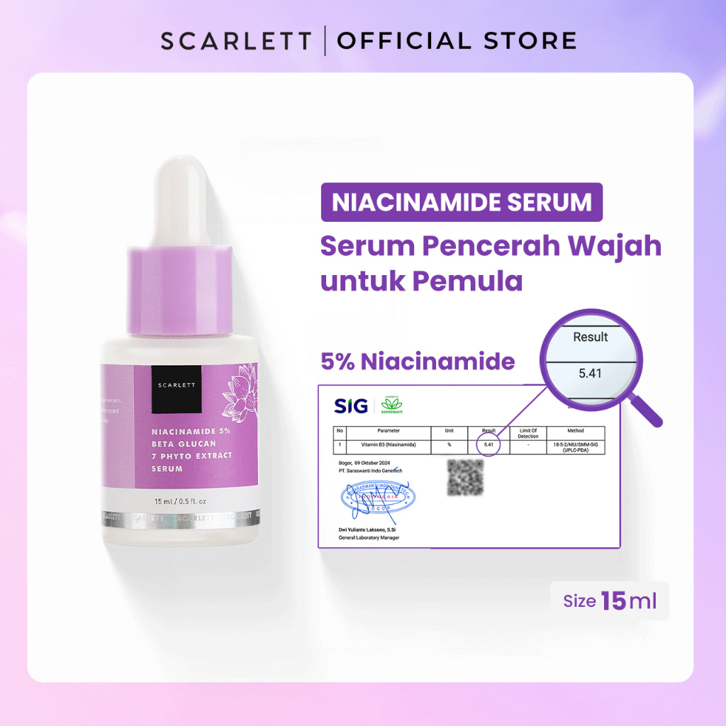 Scarlett Whitening Niacinamide 5% Beta Glucan 7 Phyto  Extract Serum