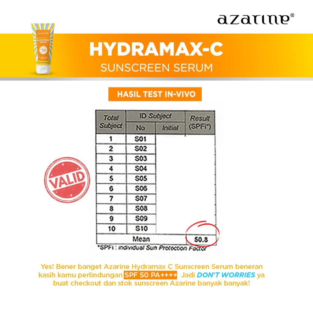 Azarine Instant Glow Skin Combo [2 pcs] Paket Supreme Glow Moisturizer + Hydramax-C Sunscreen Pelindung Kulit dari Sinar UV Mengunci Kelembapan Kulit with Cooling Effect