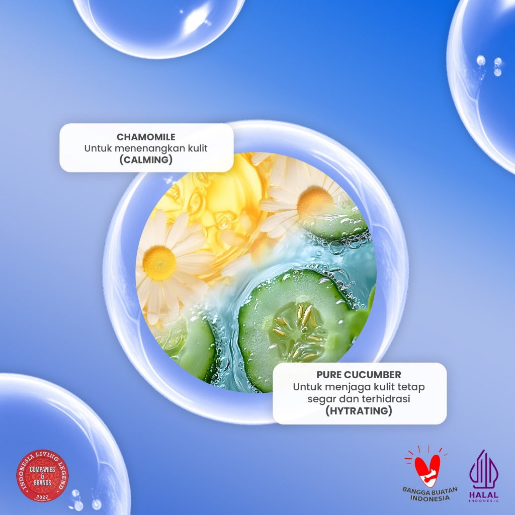 [Super Pack] Viva Queen Advanced Cleanse Micellar Water with Pure Cucumber & Chamomile (NO ALCOHOL & NO PARFUME) - Isi 2 Pcs