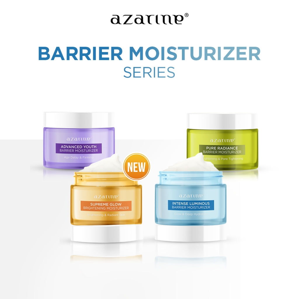 Azarine Barrier Moisturizer Series Pelembab Wajah Cream Gel Facial Moisturizer Instant Moist Mencerahkan Kulit Kusam Berjerawat Sensitif 30g