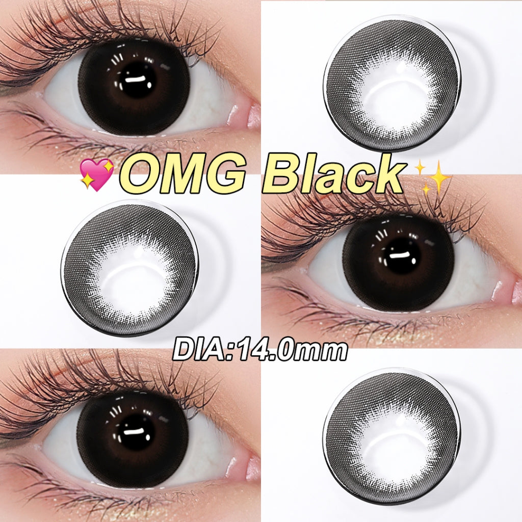 0.00 ~-8.00 Magister Softlens Minus 14.5m Lensa Kontak Minus Lensa Mata Besar Coklat Hitam 6 bulan 1 pasang