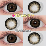 0.00 ~-8.00 Magister Softlens Minus 14.5m Lensa Kontak Minus Lensa Mata Besar Coklat Hitam 6 bulan 1 pasang