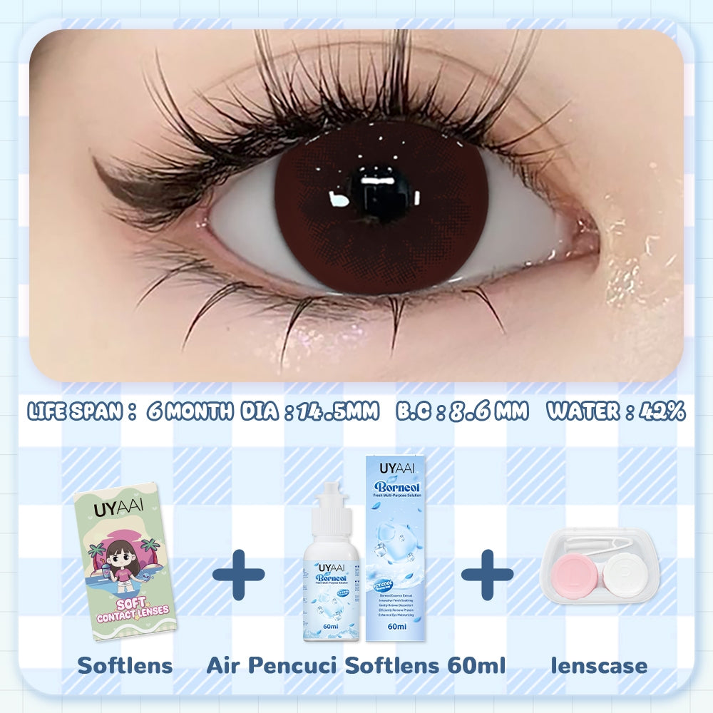 [COD] Colorvista Softlens 3 Item Paket kombinasi (1* Softlens +Air Pencuci Softlens 120ml+lenscase)
