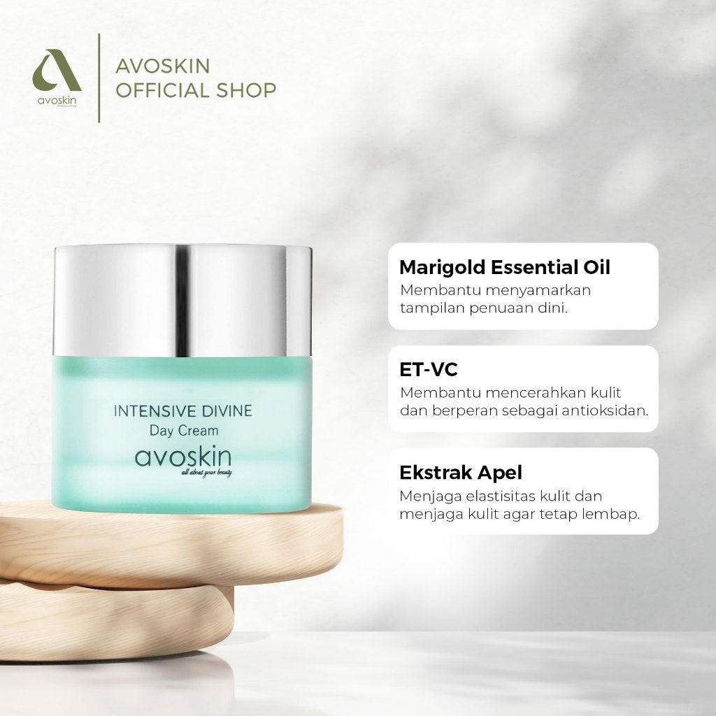 Cream Pagi Avoskin Intensive Divine Day Cream 10gr-Kulit Tampak Cerah