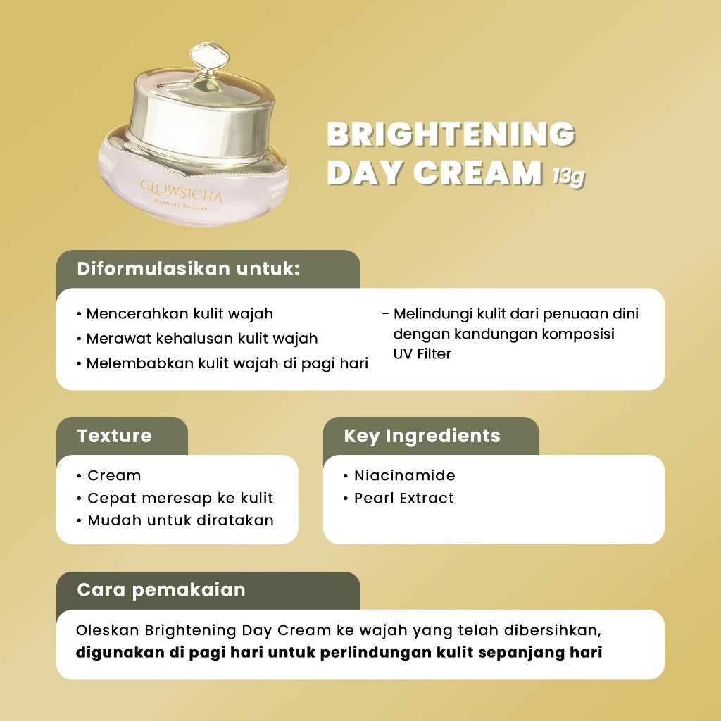 [FREE 2pcs Perfume] Glowsicha Bundle 4in1 Facial Wash + Night Jelly Booster + Day Cream + Sunscreen