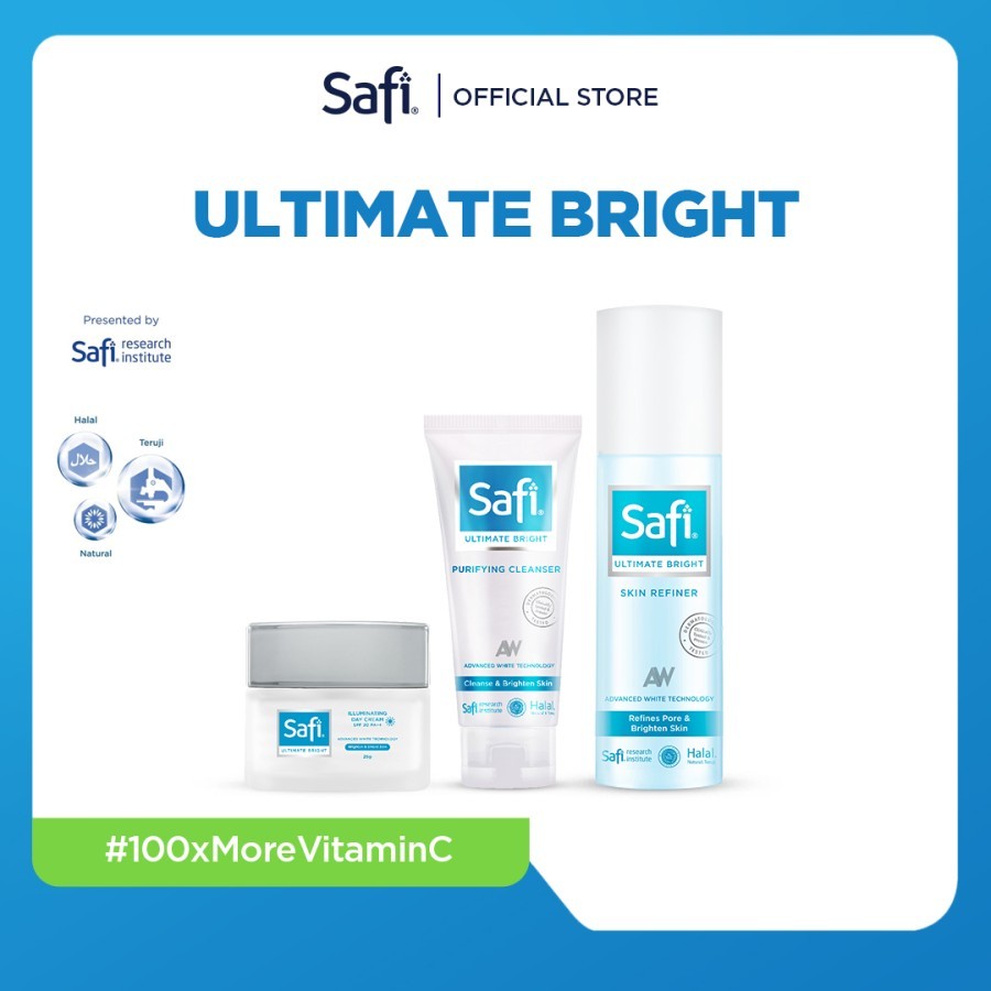 SAFI - Ultimate Bright - Day Essential Pack (Cleanser, Toner & Cream)