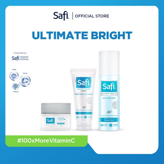 SAFI - Ultimate Bright - Day Essential Pack (Cleanser, Toner & Cream)