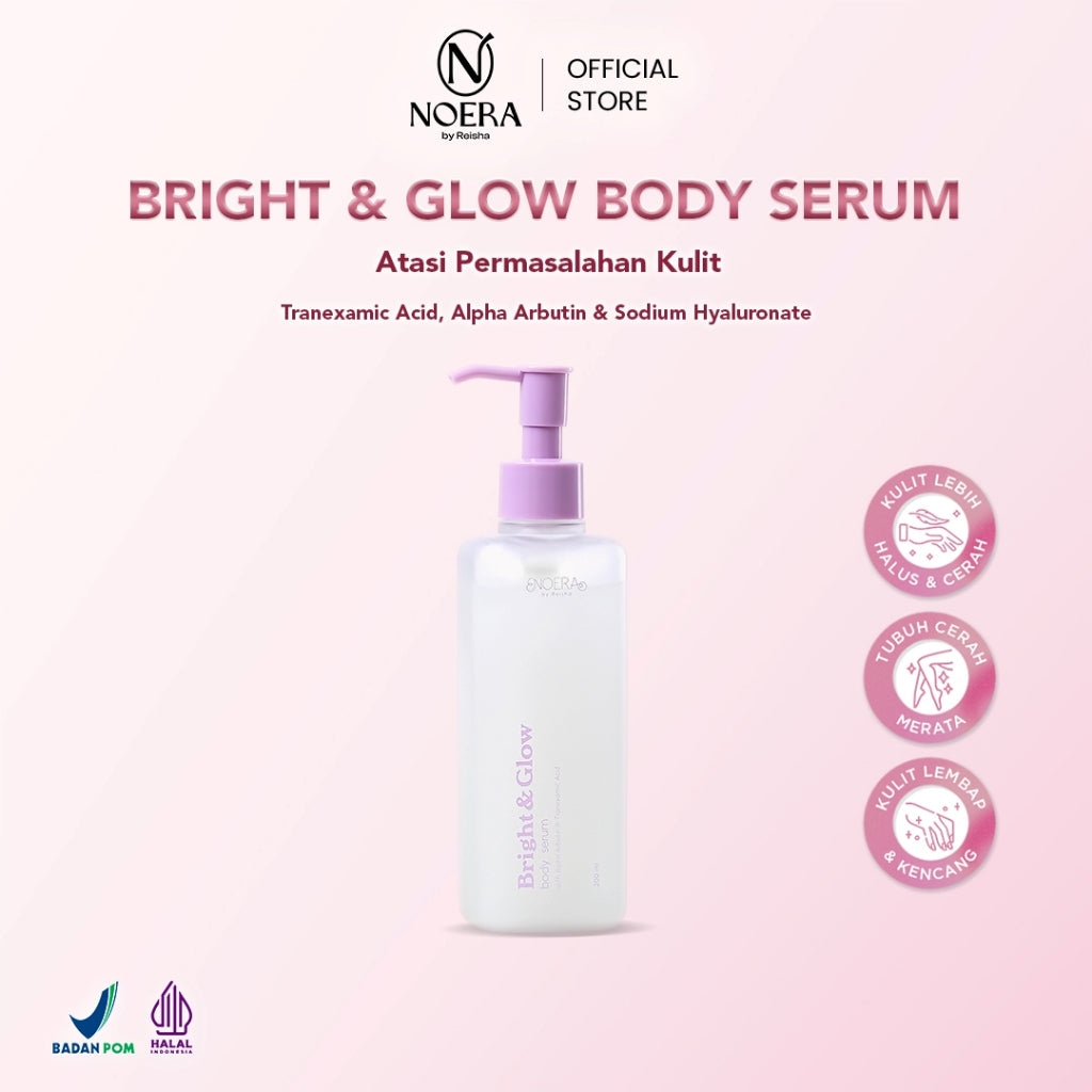 Noera Bright & Glow Body Serum Ungu 200ml