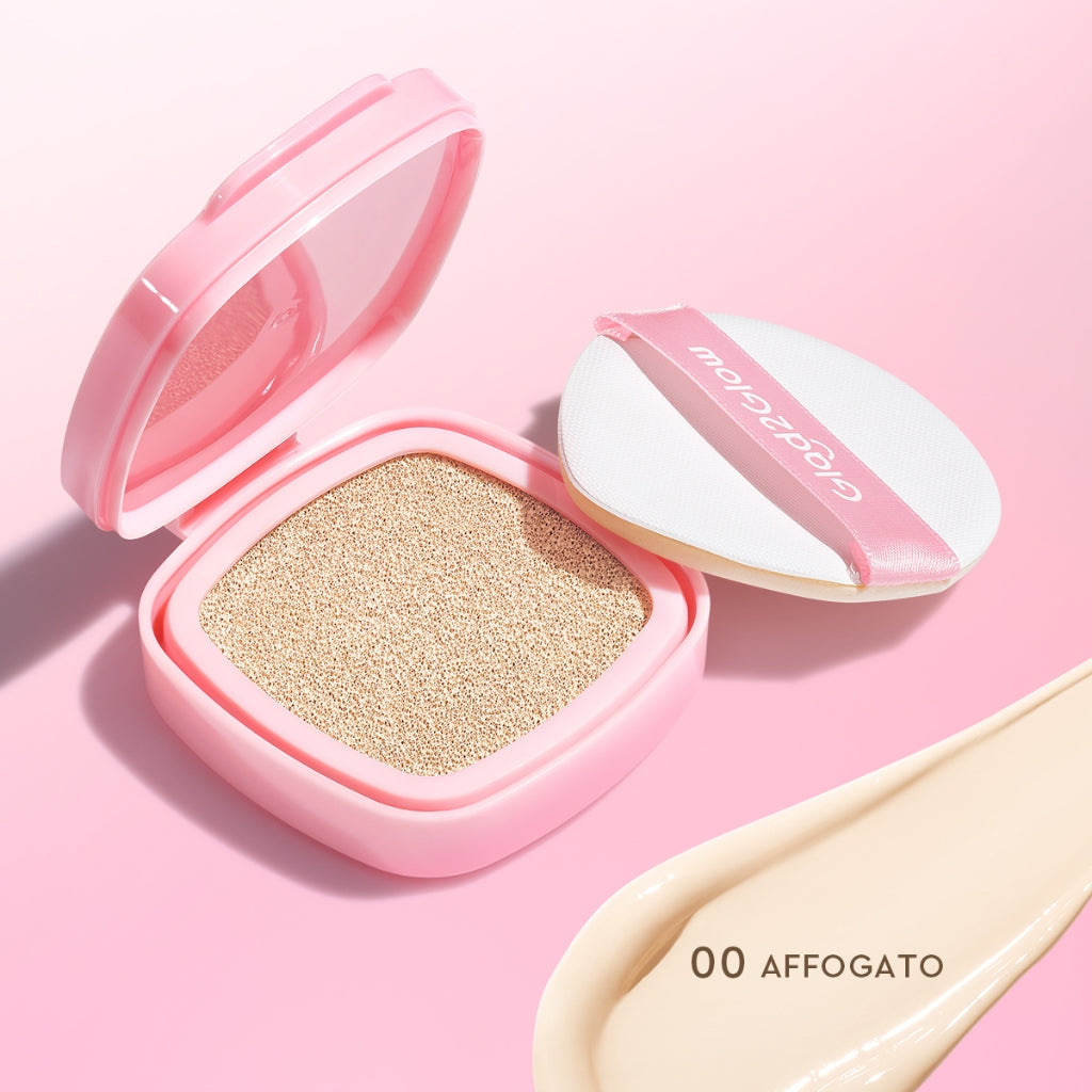 Glad2Glow Perfect Cover Cushion Foundation Waterproof Make Up Setting Concealer BB Cream Tahan Lama Hingga 12 Jam Hasil Akhir Glowing Dan Menyatu Dengan Warna Kulit Tekstur Ringan Di Wajah Full Coverage Velvet To Matte g2glow official store