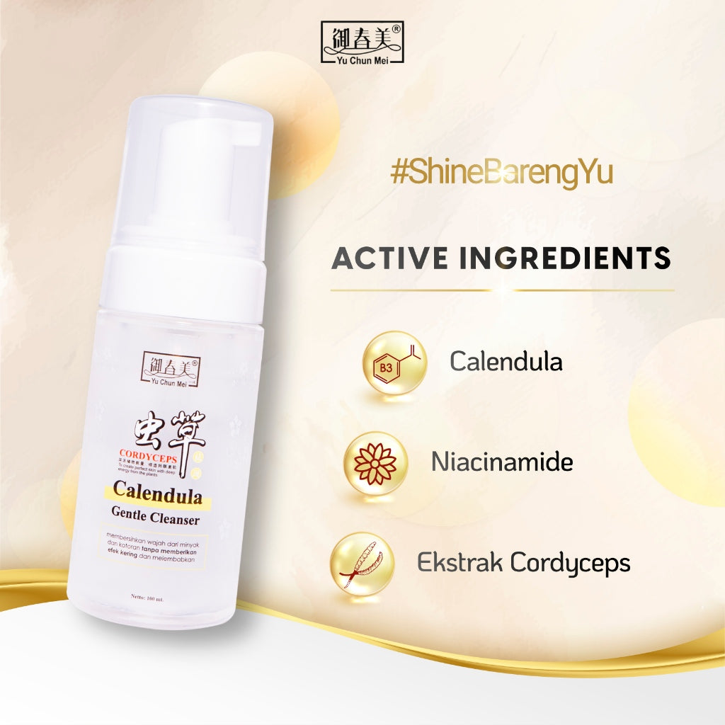 YU CHUN MEI Cordyceps Calendula Gentle Cleanser 100ml - Membersihkan Kotoran Wajah