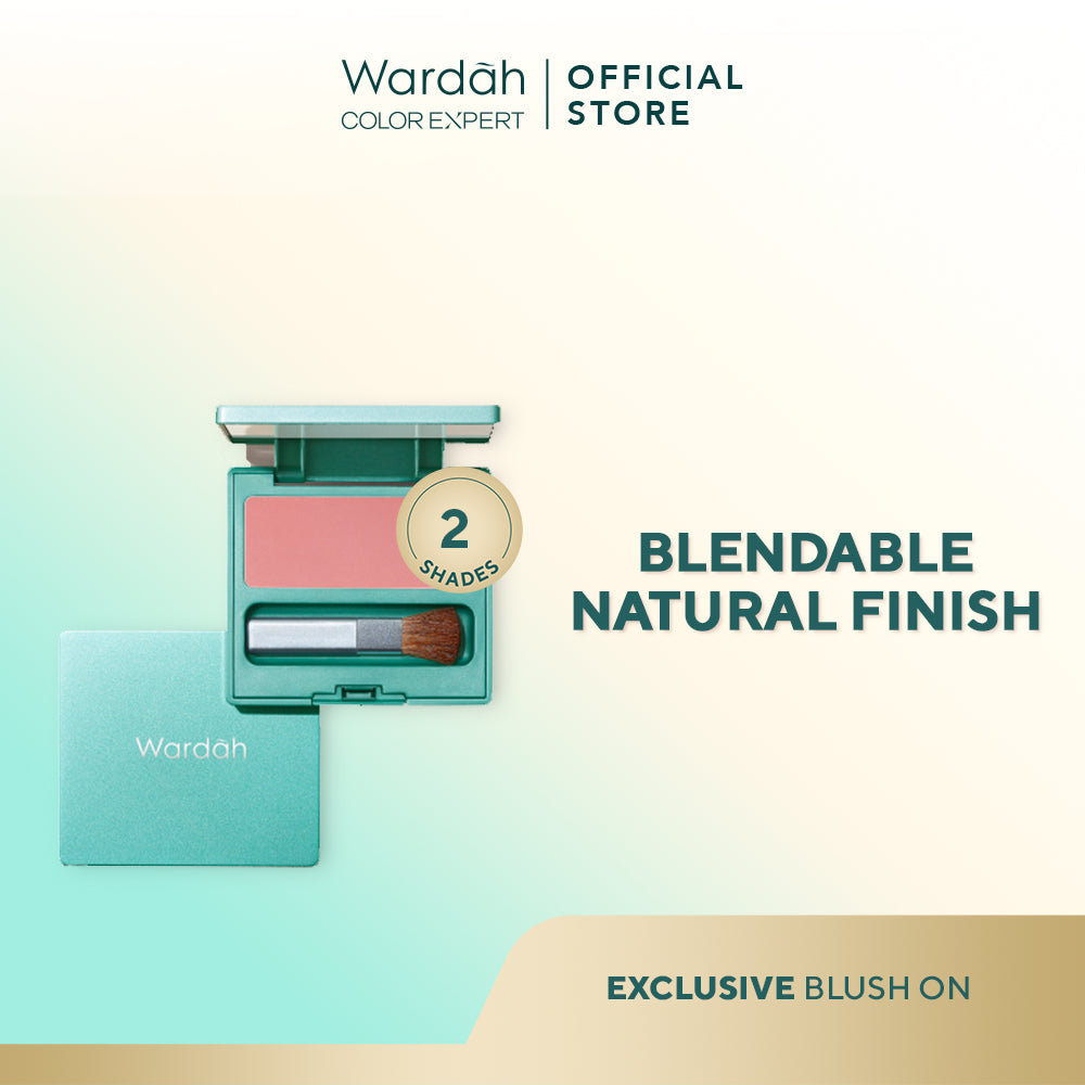 WARDAH Exclusive Blush On - Warna Intense dan Tahan Lama - Tekstur Smooth Silky Mudah Digunakan - Hasil Natural dan Berkilau - Tersedia dalam 2 Warna - Makeup