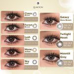 [Fuji Favorite] Lilmoon Softlens Kualitas Jepang softlens minus -2.00 natural contact softlens/softlens warna/Lensa kontak/Japan lens/Lensa minus/softlens brown/Grey