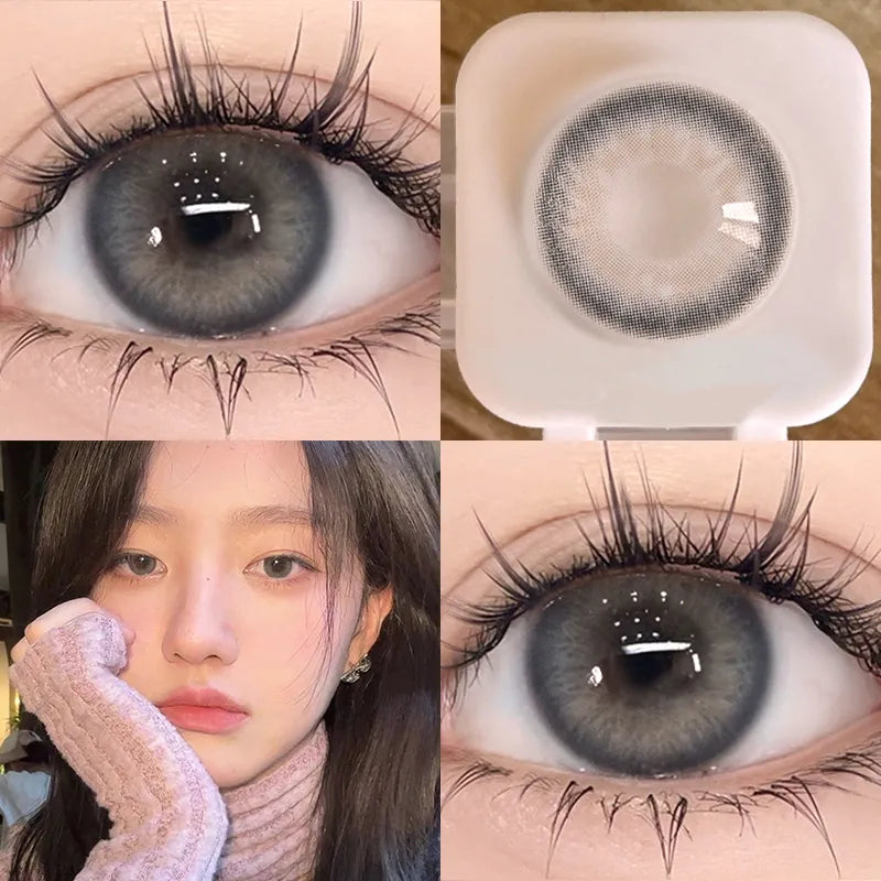 Sepasang lensa kontak berwarna, diameter 14.2MM, kadar air 38% lensa mata soflen mata softlens soflens