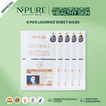 ISI 6PCS - NPURE 6 pcs Sheet Mask Cica/Noni/Marigold/Licorice