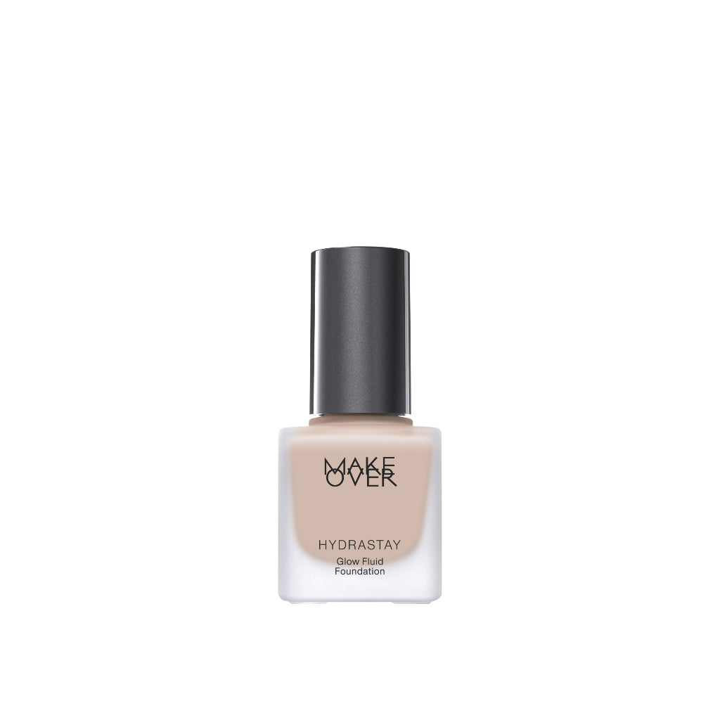 MAKE OVER Hydrastay Glow Fluid Foundation - Glow high coverage ringan poreless hydrating untuk makeup tahan lama non-comedogenic