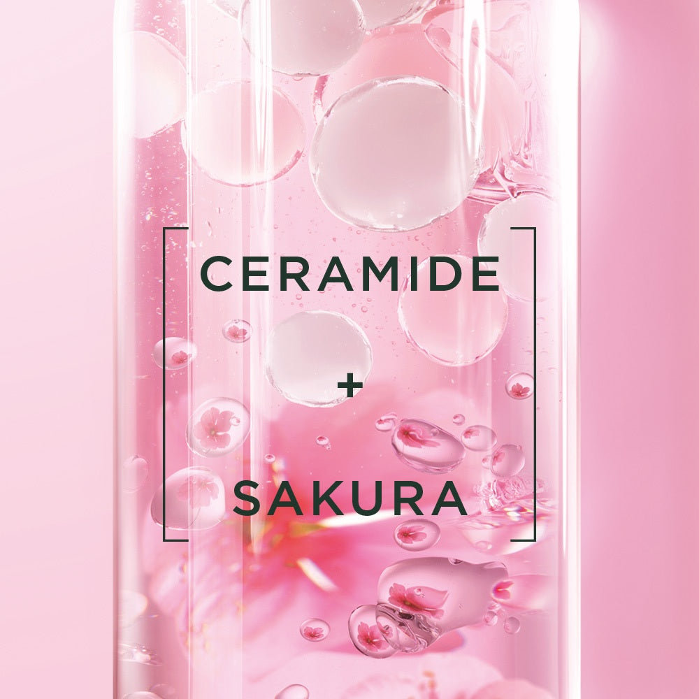 GARNIER Serum Perbaiki Skin Barrier Sakura Glow Hyaluron Ceramide 30x Booster Serum 30ml - Skincare Serum untuk kulit glowing