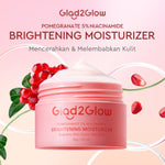 Glad2Glow Pomegranate Niacinamide Brightening Moisturizer Mencerahkan Pemutih Kulit Gel Pelembab Bercahaya Krim Siang dan Malam Perawatan Kulit Ekstrak Delima Asam Lemak Asam Delima Pelembab Esensi Wajah Perawatan Kulit  Pembersih  g2glow official store