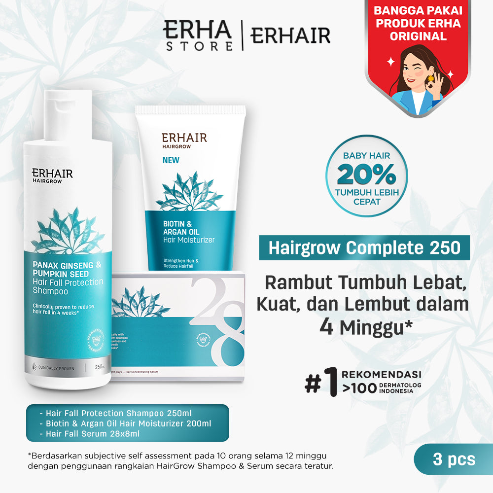 ERHAIR HairGrow Complete, Bundle Tumbuh Terus Anak Rambutnya No #1 Rekomendasi Dermatolog Indonesia