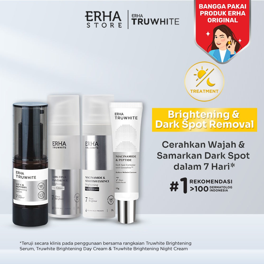TRUWHITE Brightening & Dark Spot Removal Set (4pcs)- Rangkaian Pencerah Wajah