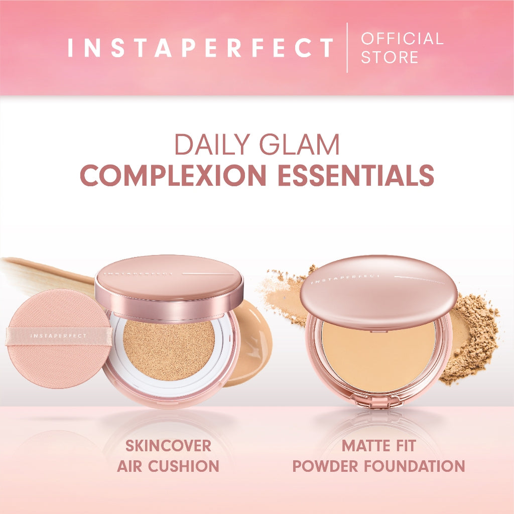 Instaperfect Daily Glam Complexion Essentials Bundle (Skincover Air Cushion + Matte Fit Powder Foundation)