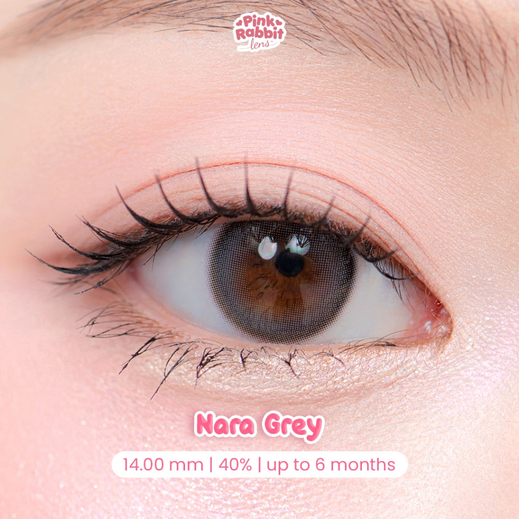 PINKRABBIT SOFTLENS NARA GREY - Normal, Minus 0.5 S/D 10.00 (1PCS/Sebelah) / Softlens / Soft Lens / Lensa Kontak / Soflen / Softlens normal minus / Lensa mata / Softlense