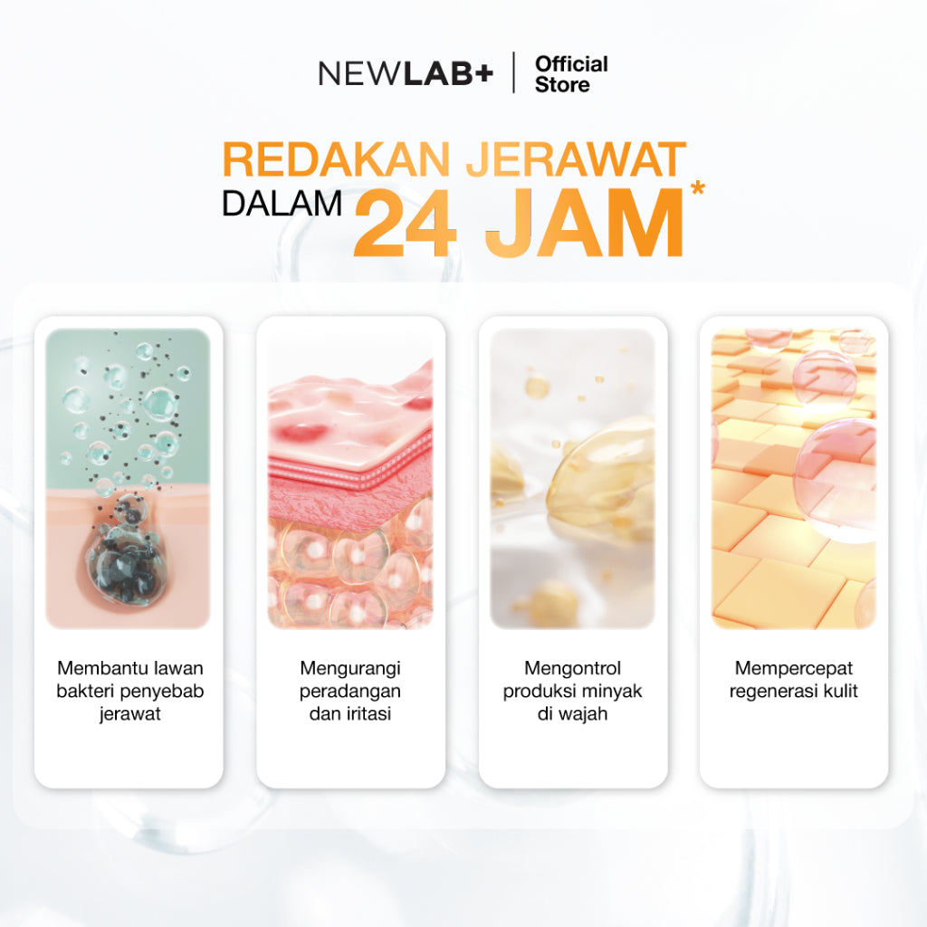 NEWLAB Acnalogy Acne Gel | Obat Totol Jerawat | Salep untuk Jerawat |Meredakan Acne Spot dan Bekasnya 15gr