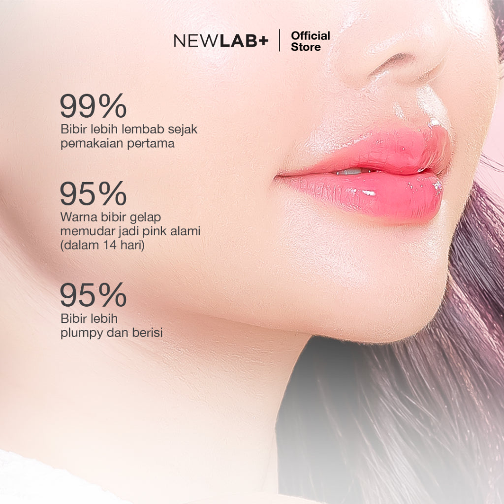 NEWLAB Paket 2 Botol Brightlogy Pink Lip Serum | Lip Care untuk Bibir Gelap | Serum Bibir Mencerahkan | Pelembap Bibir 8ml