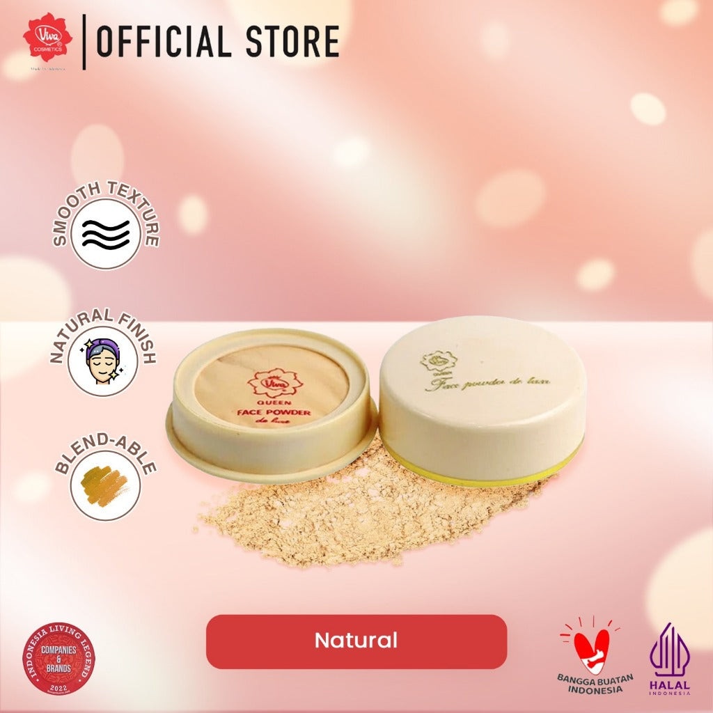 Viva Queen Face Powder de Luxe (Viva Bedak Doos Queen Baru) - tersedia 4 varian warna