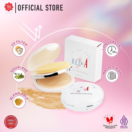 Red-A Two Way Cake with UV FILTER (tersedia 5 warna) - 13 gr