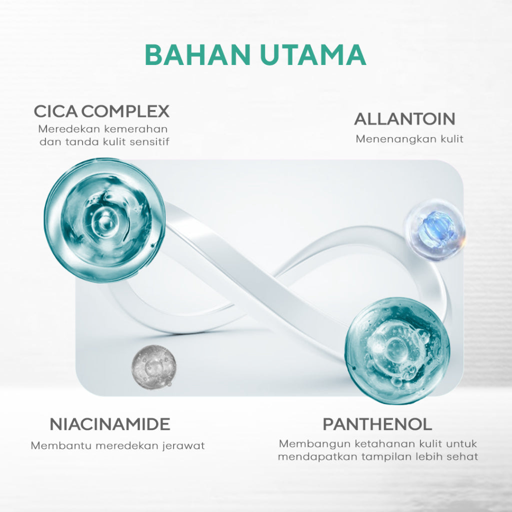 WARDAH Cica Complex + Panthenol Ceramide Calm & Soothe Gel Moisturizer 30 g - Pelembab Gel Ringan yang Meredakan Kemerahan & Kulit Reaktif, Memperbaiki Skin Barrier - Cocok untuk Kulit Berjerawat & Breakout (Calm Acne & Redness) - Skincare