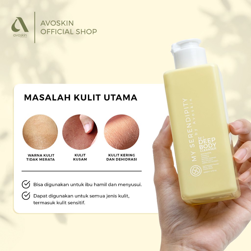 Deep Body Cleanser Avoskin My Serendipity No.1 200ml-Mencerahkan Kulit