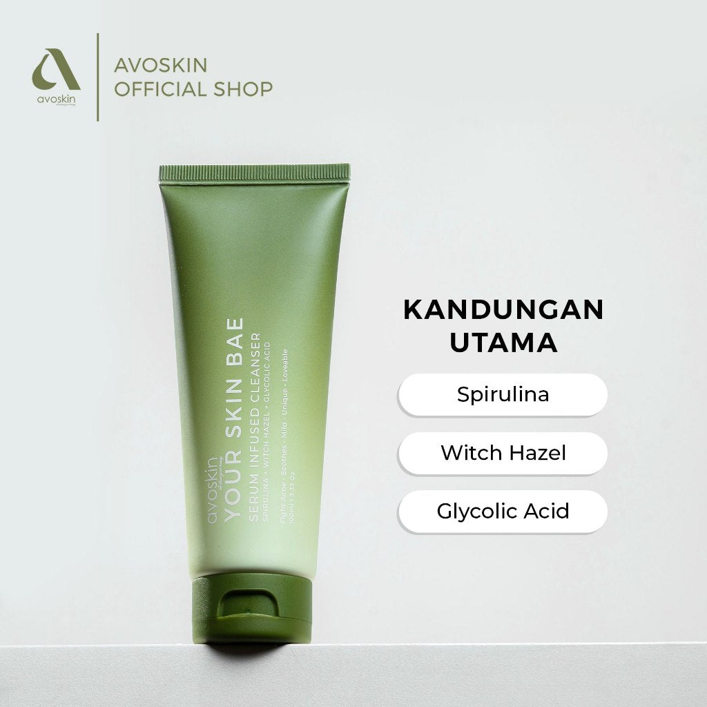 Facial Cleanser Avoskin Your Skin Bae Spirulina 100ml-Kulit Berjerawat