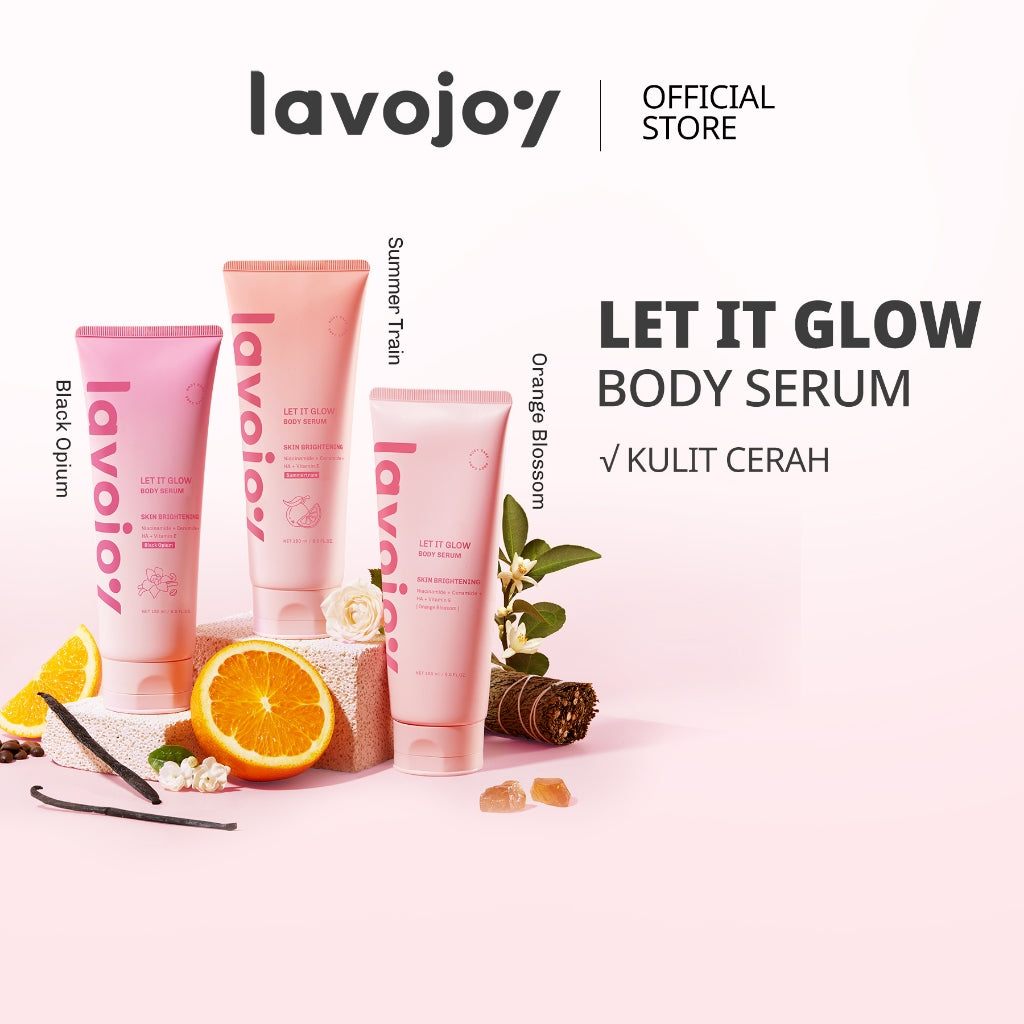 Lavojoy Let It Glow Black Opium Body Serum Skin Brightening Upgraded Version | Body Lotion Untuk Mencerahkan Dan Melembabkan Kulit Dengan Niacinamide + Ceramide + Vitamin E