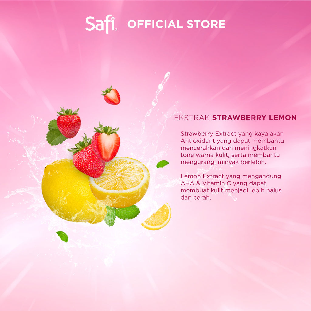 SAFI - TWINPACK - White Natural - Bright Cleanser Strawberry Lemon 100gr