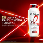 L'Oreal Paris Elseve Total Repair 5 Repairing Shampoo Hair Care dengan Ceramide  620ml - Melawan dan Memperbaiki Tanda Rambut Rusak 620ml Rambut Rusak Damage Hair Shampoo Sampo