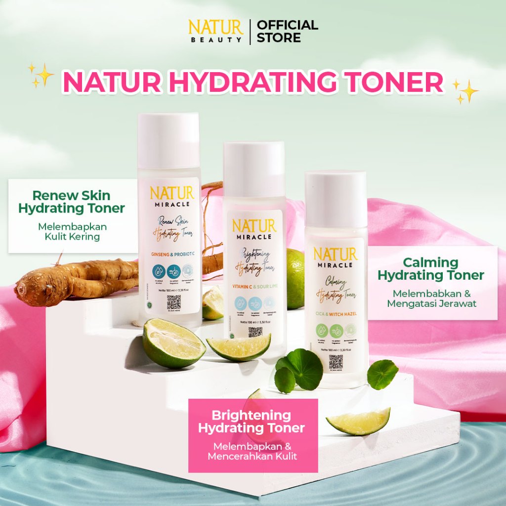 Natur Miracle Calming Hydrating Toner - Toner Melembabkan Wajah