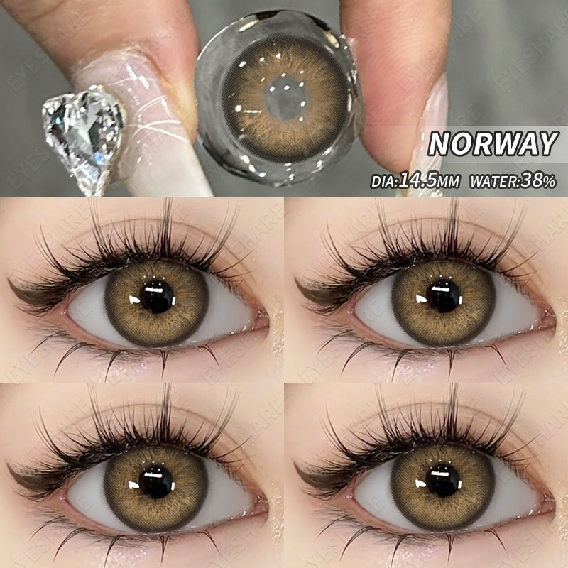 Eyeshare Softlens Wusu Black Brown Warna 14.2MM Lensa Kontak Natural Softlen